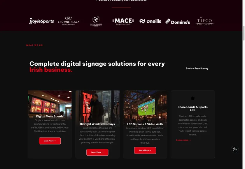 Digital Screen Displays — Digital signage solutions organised around business needs.