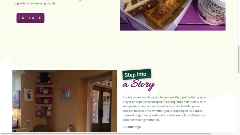 Ruby Ellens — Food and interiors tell the story of the tea rooms.