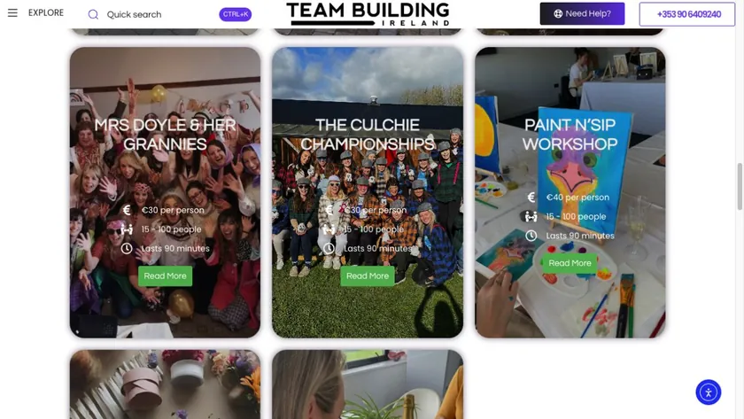 Team Building Ireland — Different experiences for different groups.