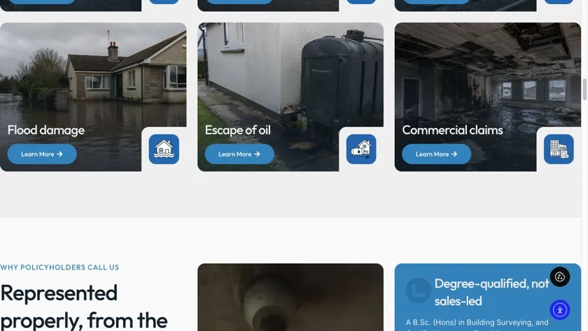 MCLA — Claim categories help visitors find relevant support.