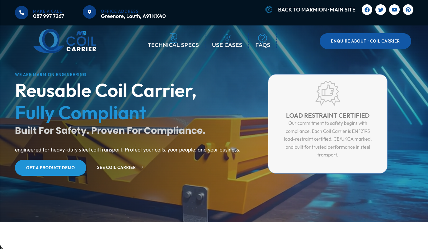 Coil Carrier product website