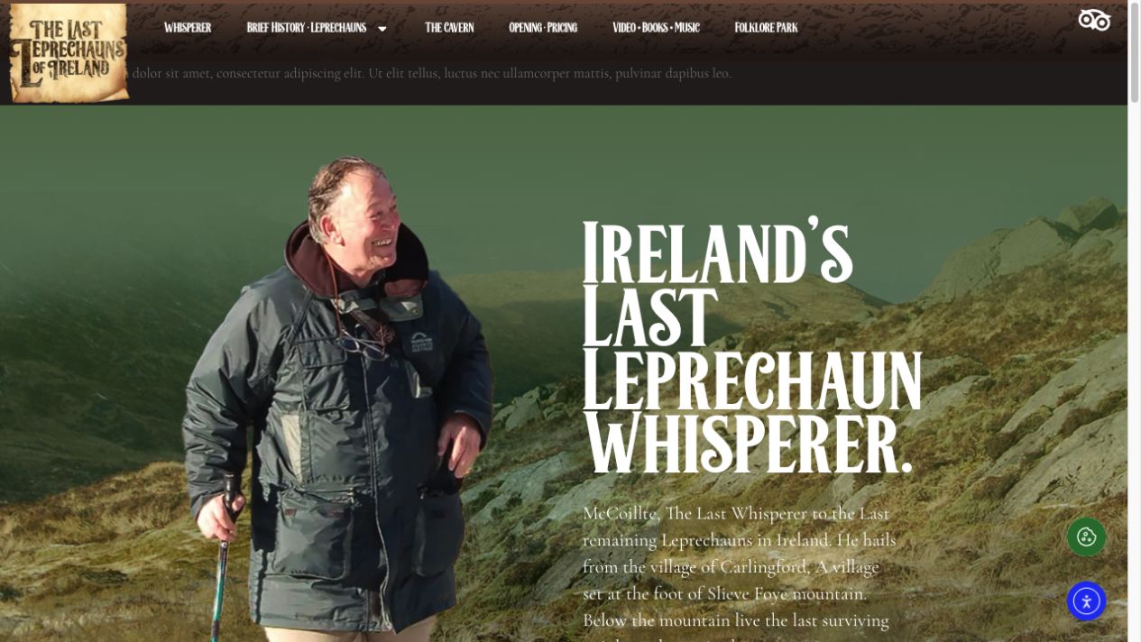 The Last Leprechauns of Ireland — Website homepage