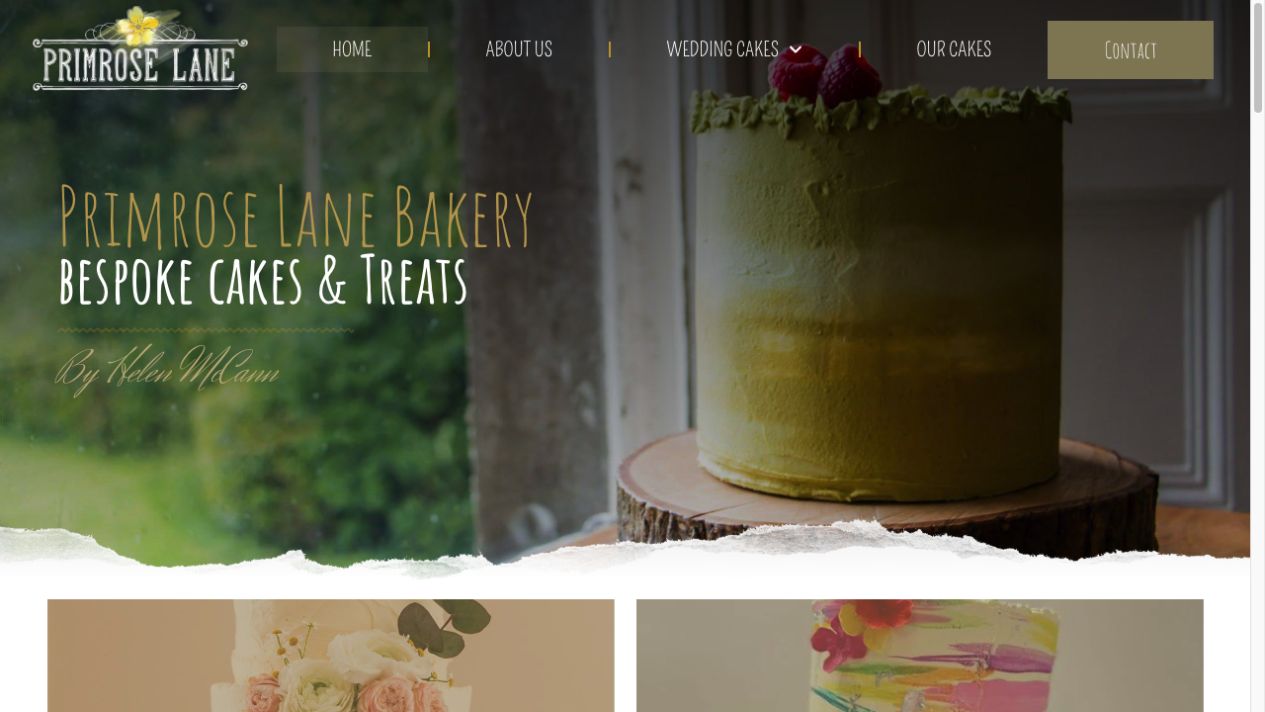 Primrose Lane — Website homepage